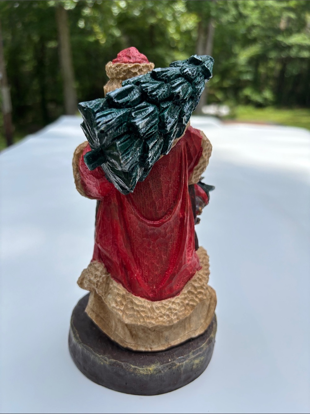 Vintage 1980's Old World Style Santa/St. Nicholas Wearing Cream, Red And Green - Picture 4 of 10